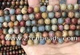 CPJ672 15.5 inches 8mm round picasso jasper beads wholesale