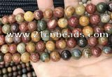 CPJ673 15.5 inches 10mm round picasso jasper beads wholesale