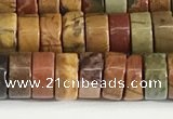 CPJ681 15.5 inches 3*6mm heishi picasso jasper beads wholesale