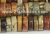 CPJ682 15.5 inches 3*8mm heishi picasso jasper beads wholesale