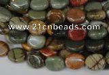 CPJ82 15.5 inches 8*10mm oval picasso jasper gemstone beads