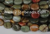 CPJ82 15.5 inches 8*10mm oval picasso jasper gemstone beads