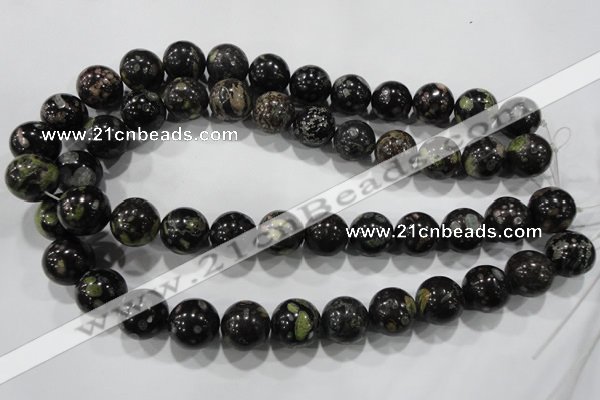 CPM05 15.5 inches 14mm round plum blossom jade beads wholesale