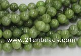 CPO01 15.5 inches 6mm round olivine gemstone beads wholesale