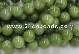 CPO02 15.5 inches 8mm round olivine gemstone beads wholesale