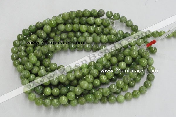 CPO02 15.5 inches 8mm round olivine gemstone beads wholesale