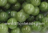 CPO05 15.5 inches 14mm round olivine gemstone beads wholesale