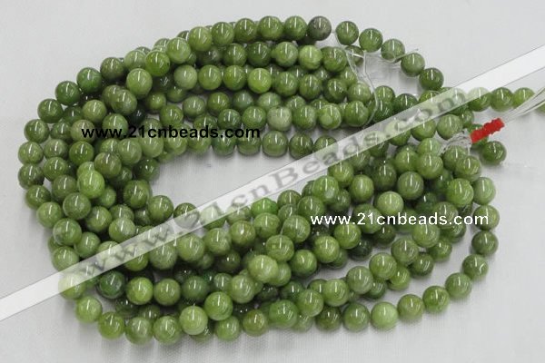 CPO05 15.5 inches 14mm round olivine gemstone beads wholesale