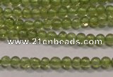 CPO100 15 inches 2mm round natural peridot beads wholesale