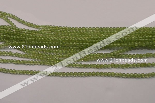 CPO100 15 inches 2mm round natural peridot beads wholesale