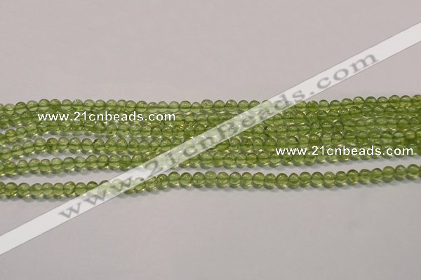 CPO101 15 inches 3mm round natural peridot beads wholesale