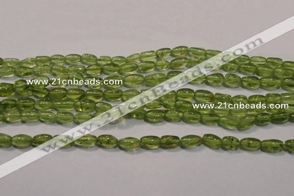 CPO111 15 inches 4*7mm rice natural peridot beads wholesale