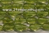 CPO113 15 inches 3.5*5mm teardrop natural peridot beads wholesale