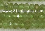 CPO118 15.5 inches 2*4mm faceted rondelle peridot gemstone beads