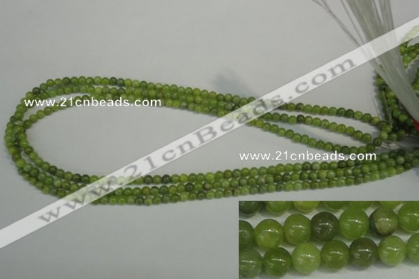 CPO20 15.5 inches 4mm round olivine gemstone beads wholesale