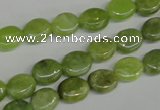 CPO32 15.5 inches 8*10mm oval olivine gemstone beads wholesale