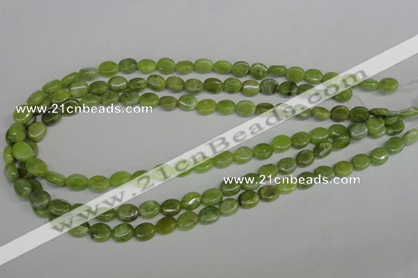 CPO32 15.5 inches 8*10mm oval olivine gemstone beads wholesale