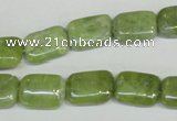 CPO36 15.5 inches 10*14mm rectangle olivine gemstone beads wholesale