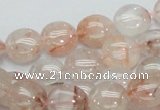 CPQ01 15.5 inches 10mm flat round natural pink quartz beads