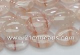 CPQ11 15.5 inches 13*18mm oval natural pink quartz beads wholesale