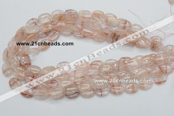 CPQ11 15.5 inches 13*18mm oval natural pink quartz beads wholesale