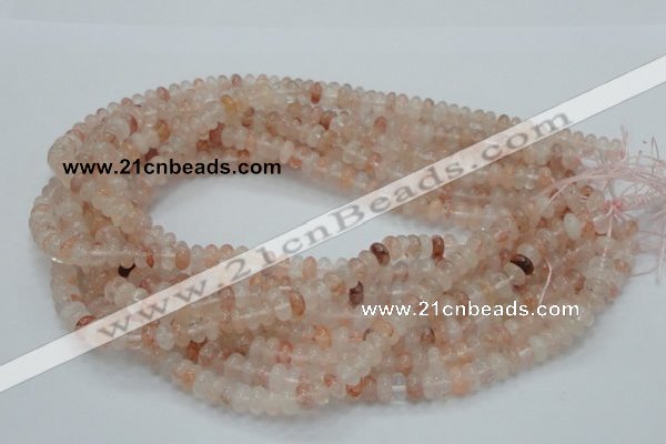 CPQ14 15.5 inches 5*8mm rondelle natural pink quartz beads