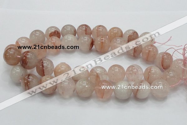 CPQ15 15.5 inches 20mm round natural pink quartz beads wholesale