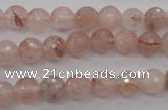 CPQ203 15.5 inches 8mm faceted round natural pink quartz beads