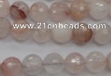 CPQ204 15.5 inches 10mm faceted round natural pink quartz beads