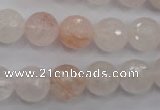 CPQ205 15.5 inches 12mm faceted round natural pink quartz beads