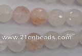 CPQ205 15.5 inches 12mm faceted round natural pink quartz beads