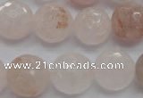 CPQ206 15.5 inches 14mm faceted round natural pink quartz beads