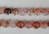 CPQ23 15.5 inches 8mm faceted round natural pink quartz beads