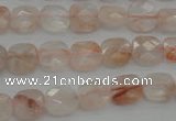 CPQ231 15.5 inches 10*10mm faceted square natural pink quartz beads