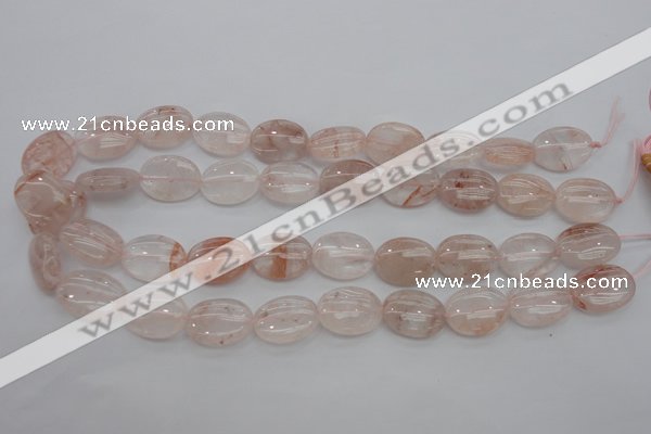 CPQ241 15.5 inches 15*20mm oval natural pink quartz beads