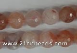 CPQ25 15.5 inches 12mm faceted round natural pink quartz beads