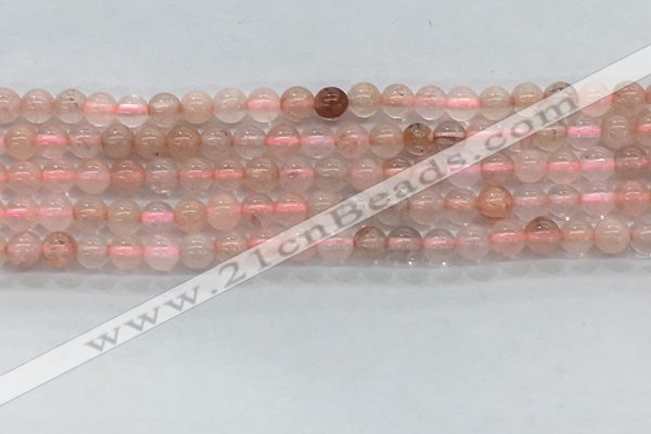 CPQ250 15.5 inches 4mm round natural pink quartz beads wholesale