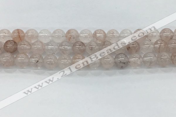 CPQ252 15.5 inches 8mm round natural pink quartz beads wholesale