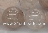 CPQ257 15.5 inches 18mm round natural pink quartz beads wholesale