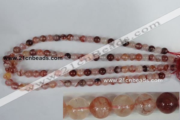 CPQ29 15.5 inches 8mm round natural pink quartz beads wholesale