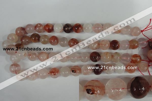 CPQ32 15.5 inches 14mm round natural pink quartz beads wholesale