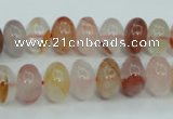 CPQ36 15.5 inches 8*12mm rondelle natural pink quartz beads