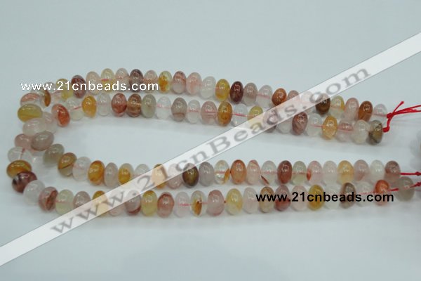 CPQ36 15.5 inches 8*12mm rondelle natural pink quartz beads