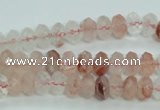 CPQ38 15.5 inches 5*8mm faceted rondelle natural pink quartz beads