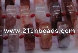 CPQ40 15.5 inches 7*15mm rondelle pink quartz beads wholesale