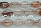 CPQ43 15.5 inches 10*14mm oval natural pink quartz beads