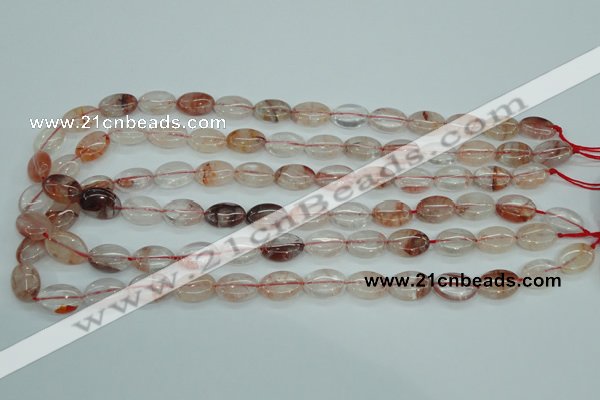 CPQ43 15.5 inches 10*14mm oval natural pink quartz beads