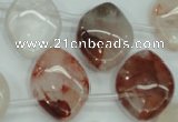 CPQ59 Top-drilled 18*25mm marquise natural pink quartz beads