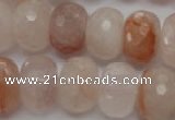 CPQ72 15.5 inches 14*20mm faceted rondelle natural pink quartz beads