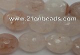 CPQ74 15.5 inches 15*20mm faceted rice natural pink quartz beads